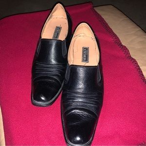 Vintage Versace Leather Slip On Loafers